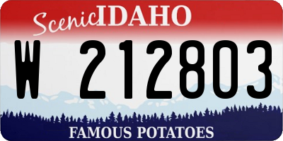 ID license plate W212803