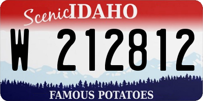 ID license plate W212812