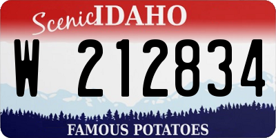 ID license plate W212834