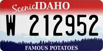 ID license plate W212952