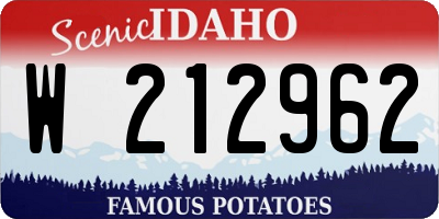 ID license plate W212962