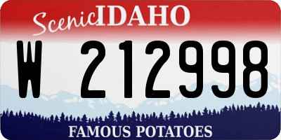 ID license plate W212998