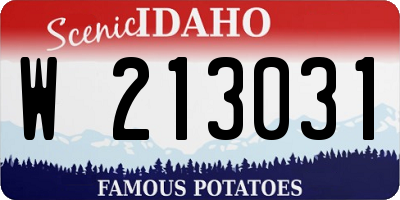 ID license plate W213031