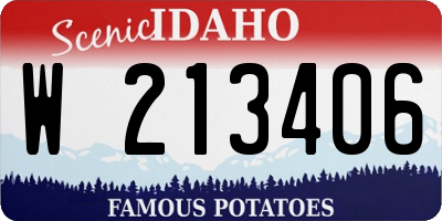 ID license plate W213406