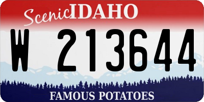 ID license plate W213644