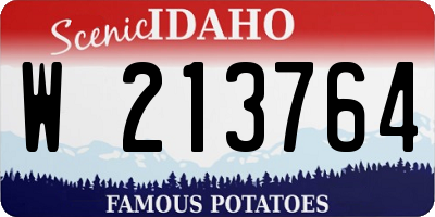 ID license plate W213764