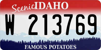 ID license plate W213769