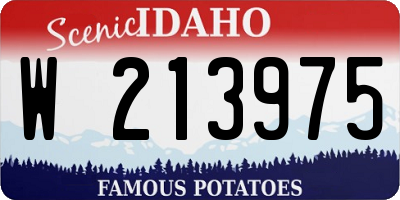 ID license plate W213975
