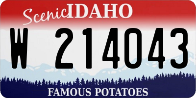 ID license plate W214043