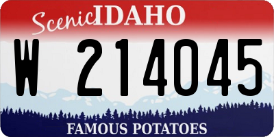 ID license plate W214045