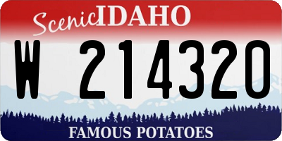 ID license plate W214320