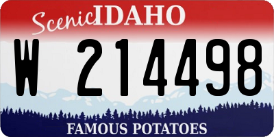 ID license plate W214498