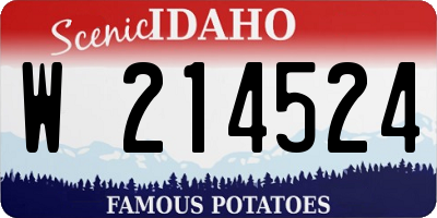 ID license plate W214524