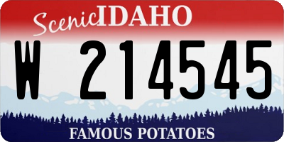 ID license plate W214545