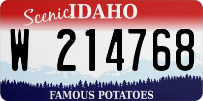 ID license plate W214768