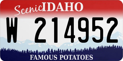 ID license plate W214952