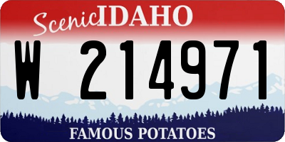ID license plate W214971