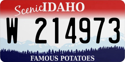 ID license plate W214973