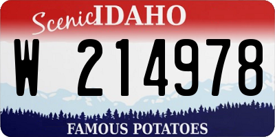 ID license plate W214978