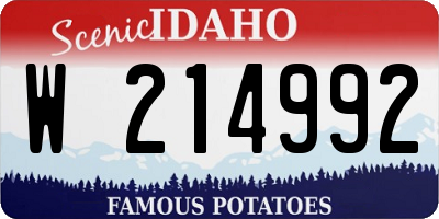 ID license plate W214992
