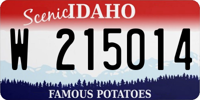 ID license plate W215014