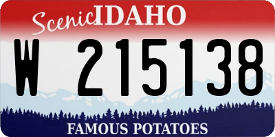 ID license plate W215138