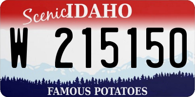 ID license plate W215150