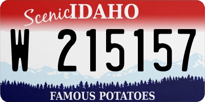 ID license plate W215157