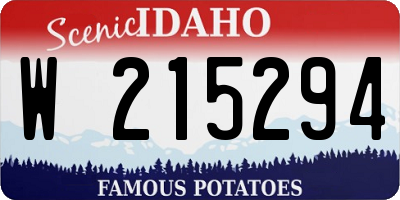 ID license plate W215294