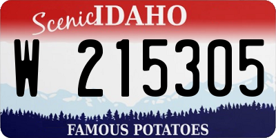 ID license plate W215305