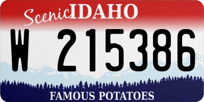 ID license plate W215386