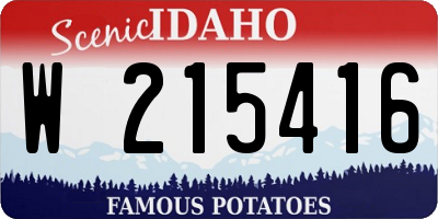 ID license plate W215416