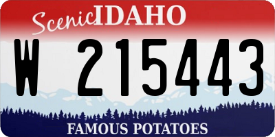 ID license plate W215443