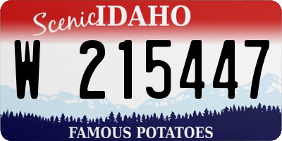 ID license plate W215447