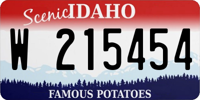 ID license plate W215454