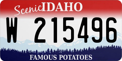 ID license plate W215496