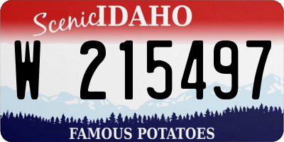 ID license plate W215497