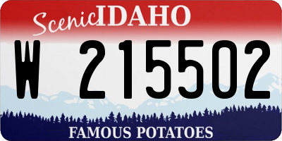 ID license plate W215502