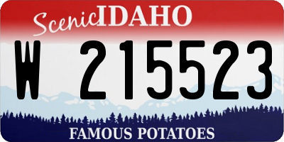 ID license plate W215523