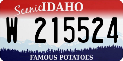 ID license plate W215524