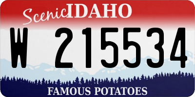 ID license plate W215534