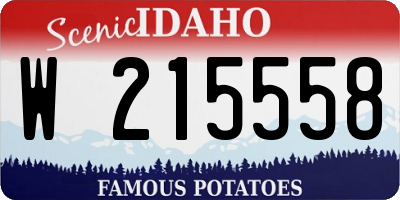 ID license plate W215558