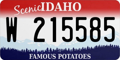 ID license plate W215585