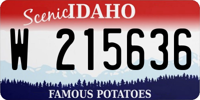 ID license plate W215636