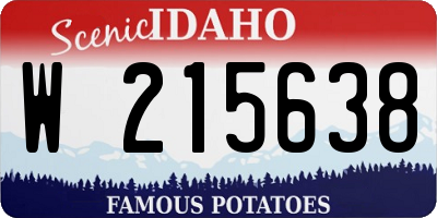ID license plate W215638