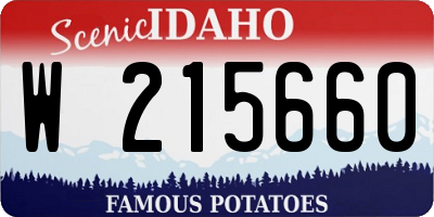 ID license plate W215660