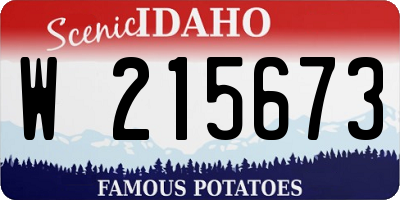 ID license plate W215673