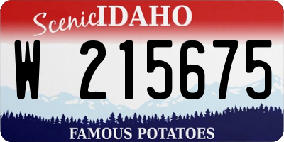 ID license plate W215675