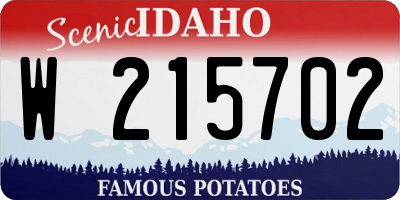 ID license plate W215702