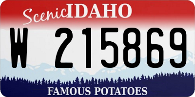 ID license plate W215869